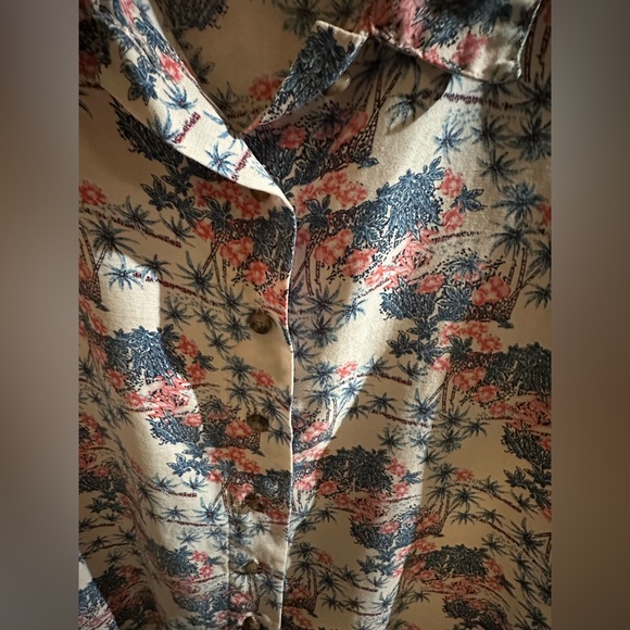 Toad&Co Tropical Hillrose Short Sleeve Button Down Tencel Shirt | Sz:L NWOT - Picture 14 of 16
